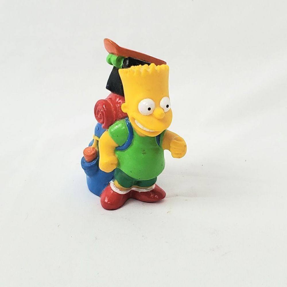 Bart Simpson Camping PVC rubber 1990 Toy